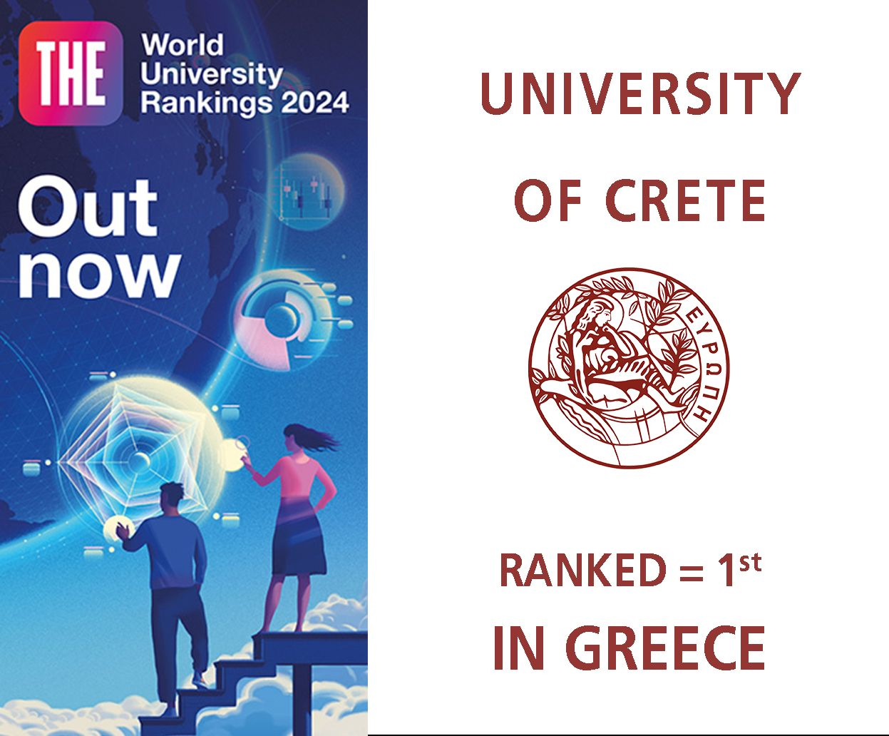 University of Crete is ranked 1st among Greek universities